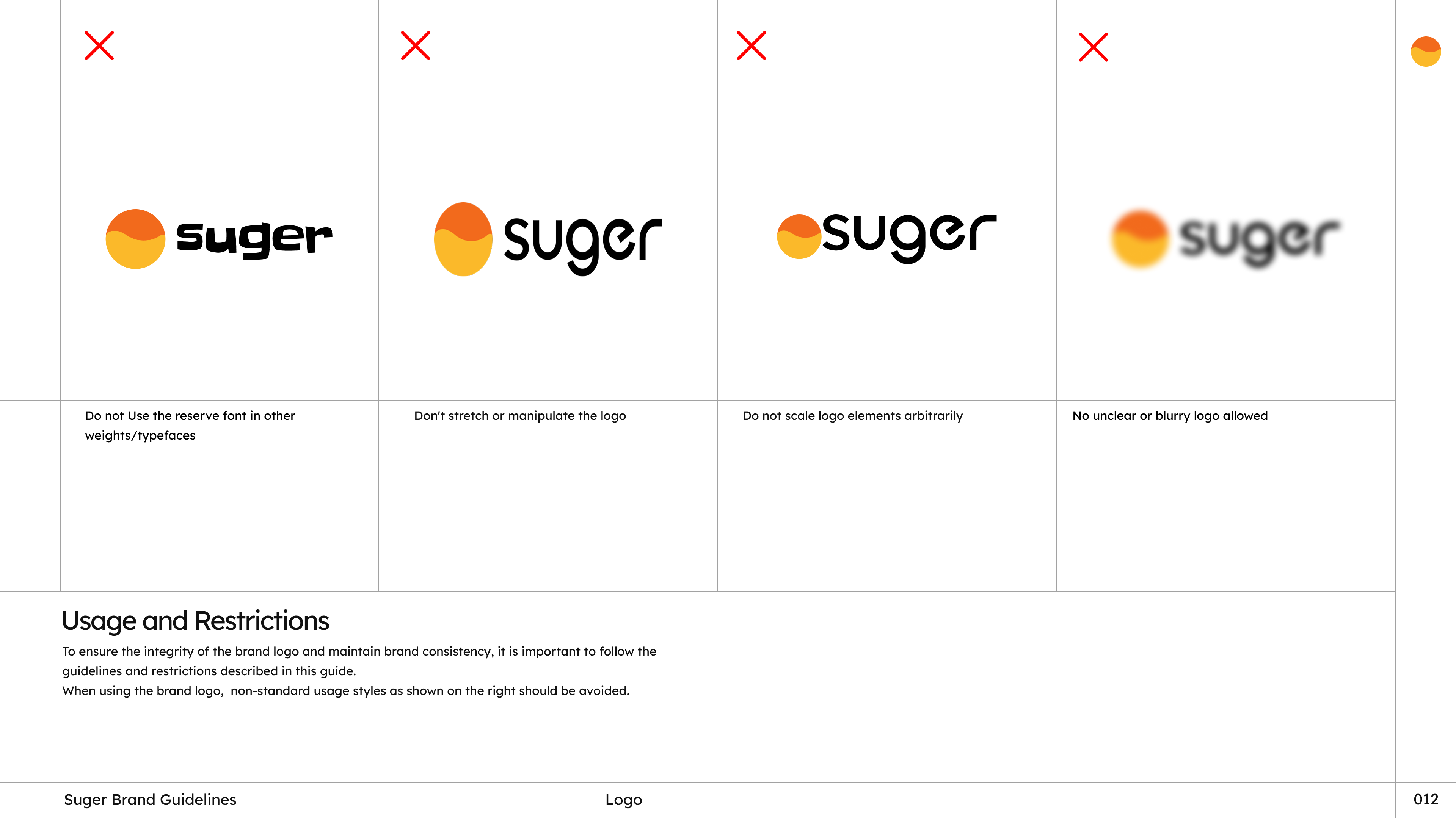 Suger usage restrictions guideline