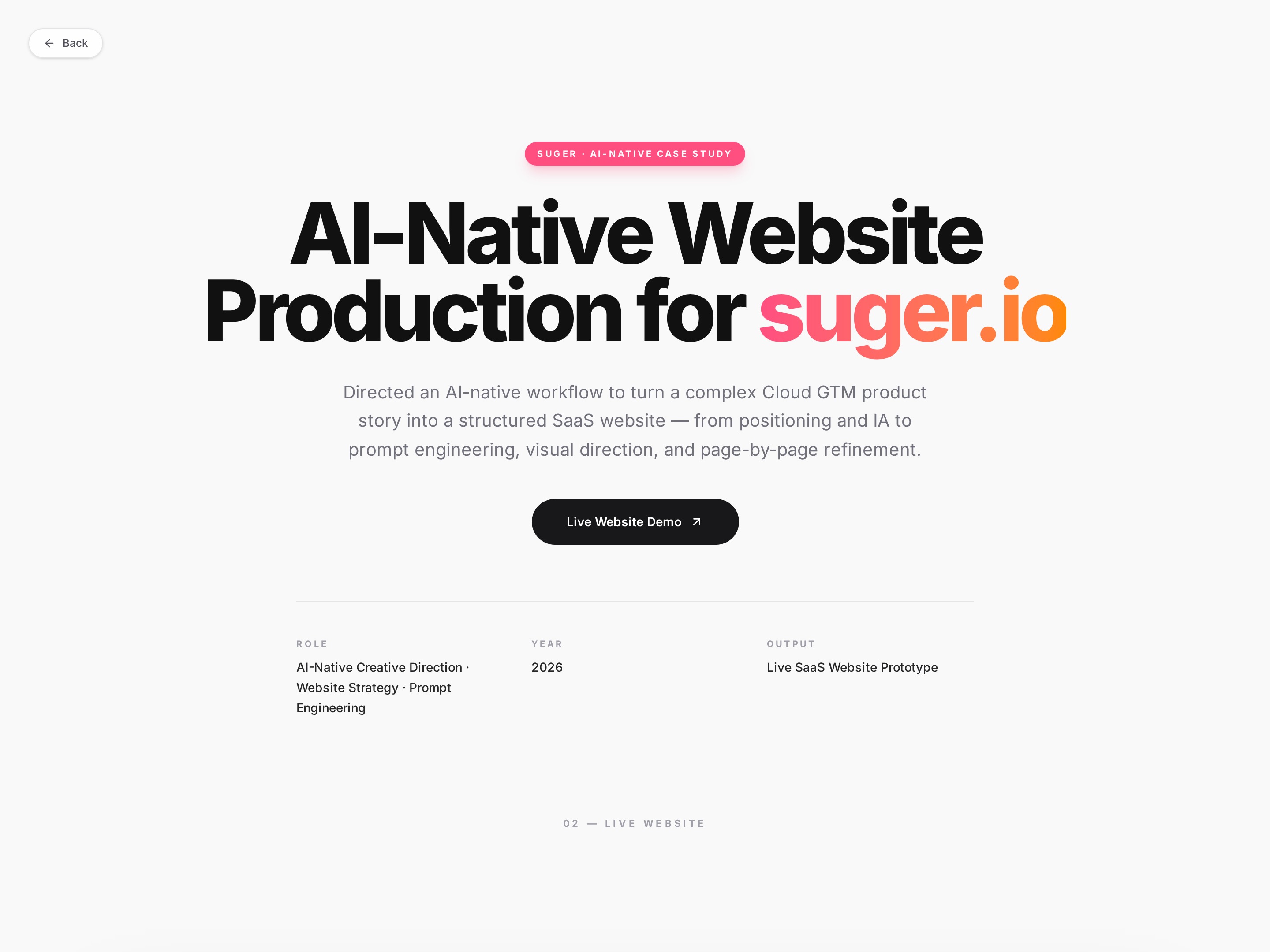 AI native built _ suger.io Website