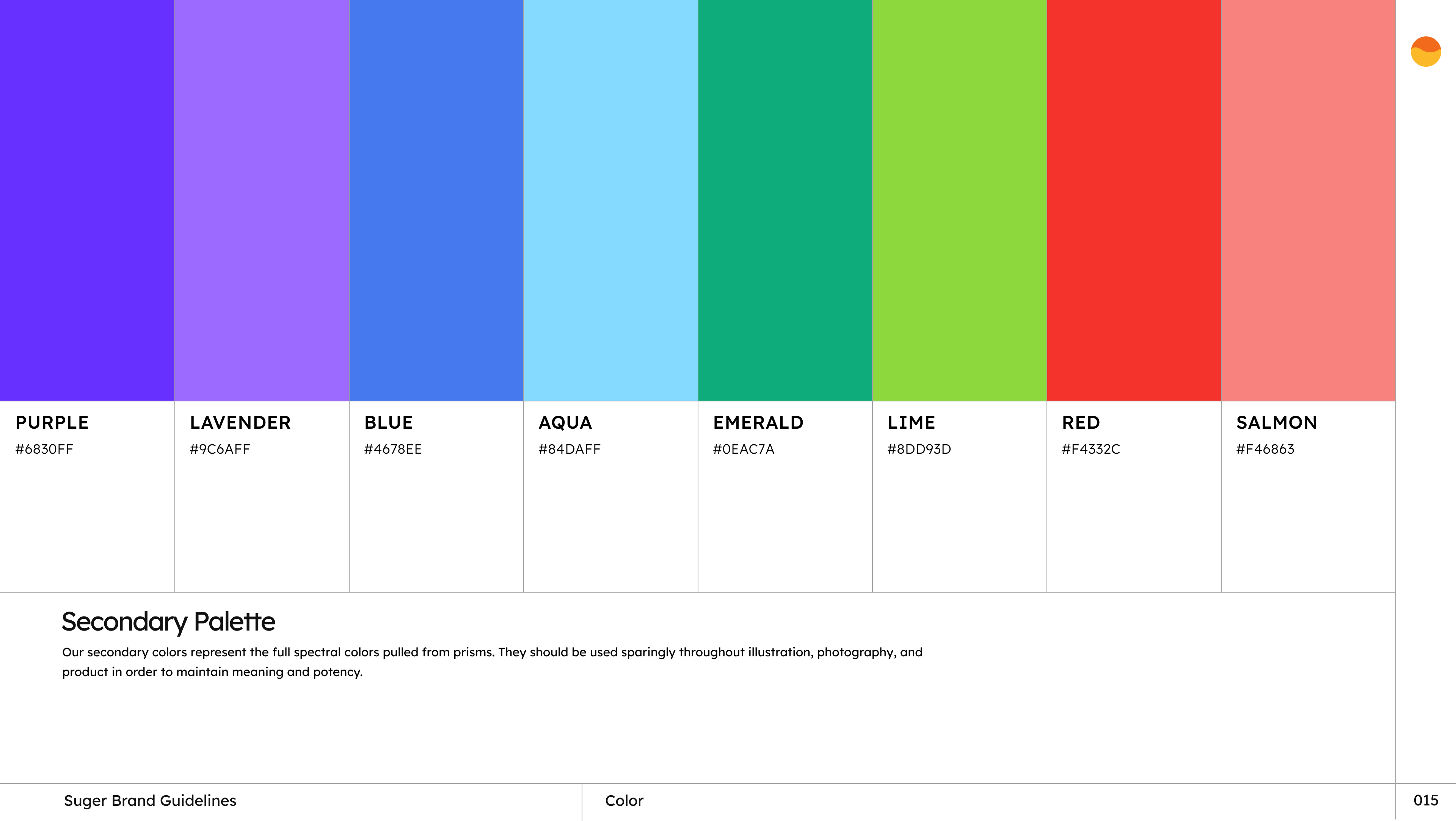 Suger secondary palette guideline