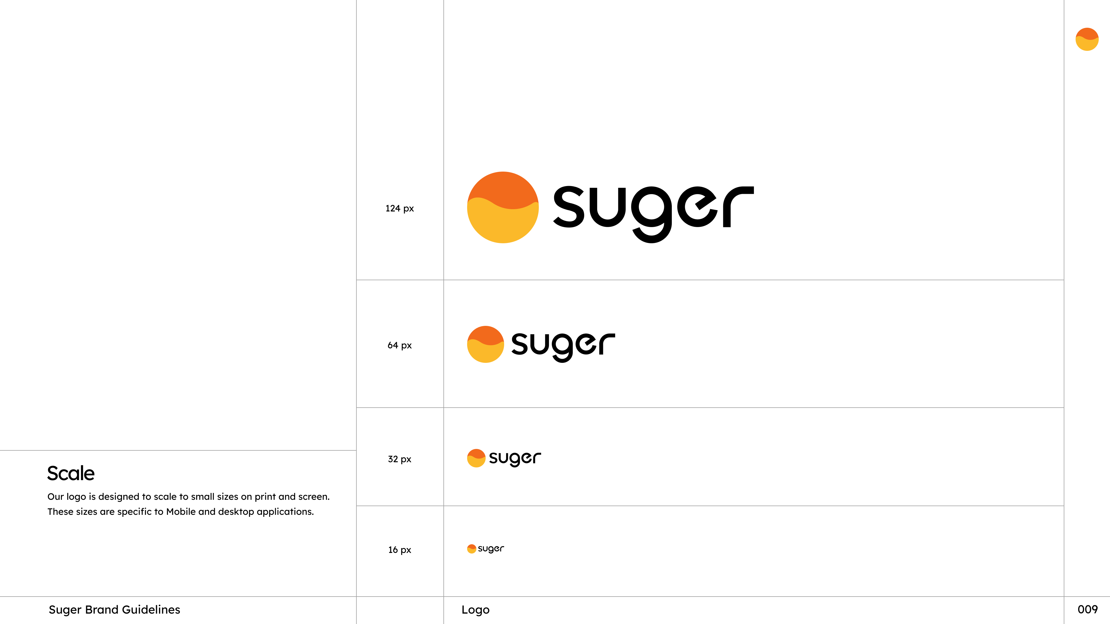 Suger logo scale guideline