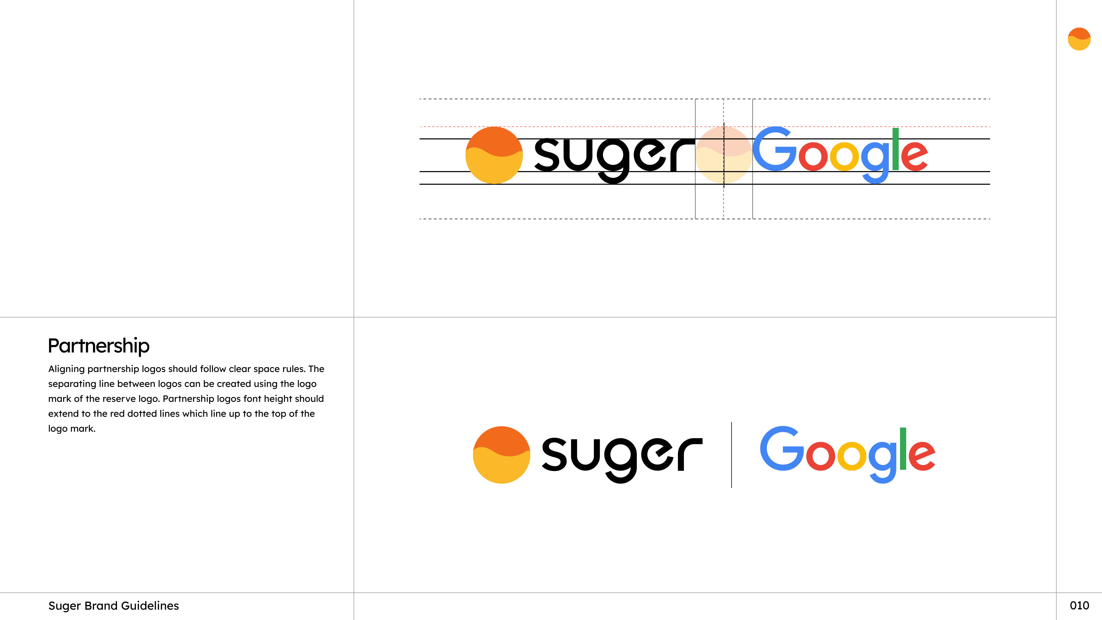 Suger partnership wordmark guideline
