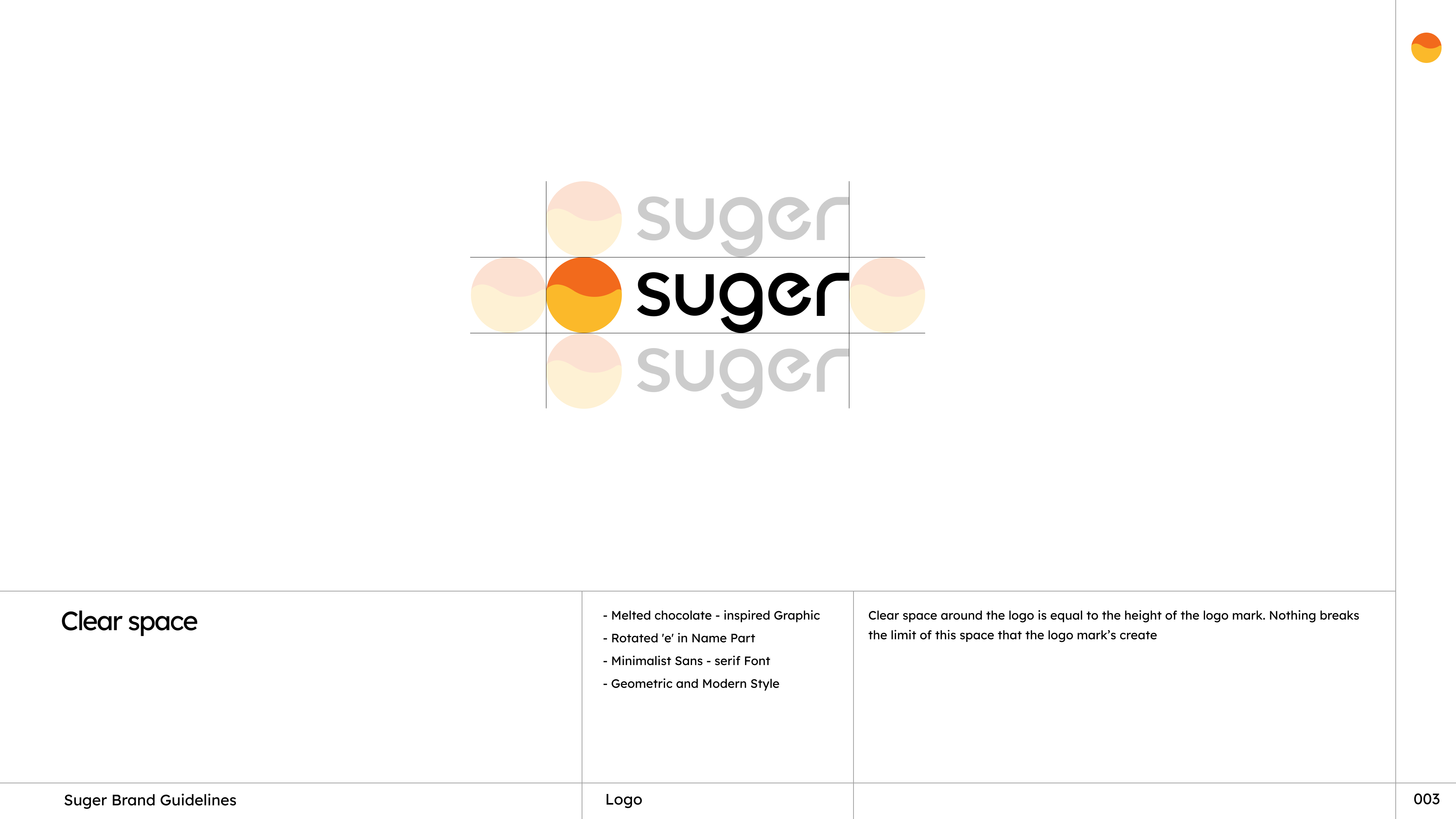 Suger logo clear space guideline